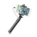 Selfie stick Importgsm, cablu lightning 82cm negru